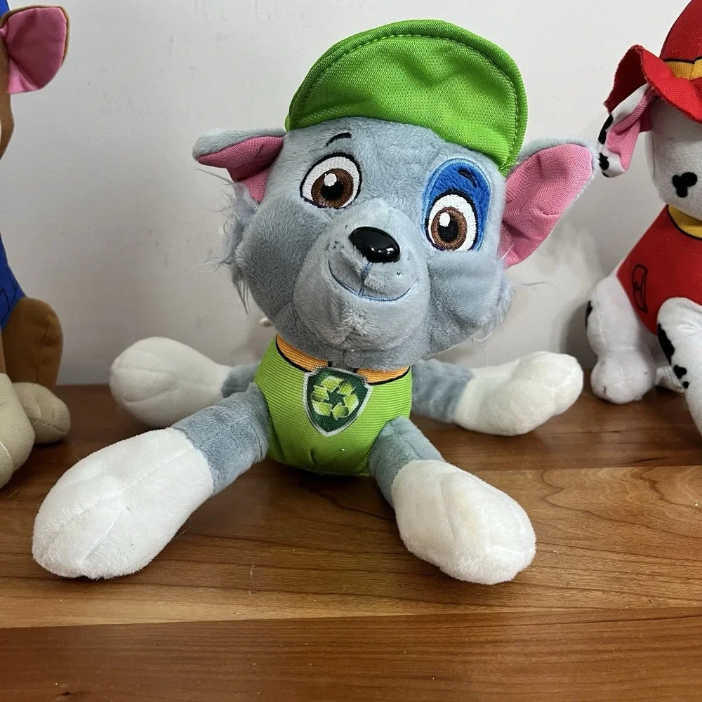 Lot Of 3 Paw Patrol Plushie Stuffed Animals Chase, Rocky & Marshall‎